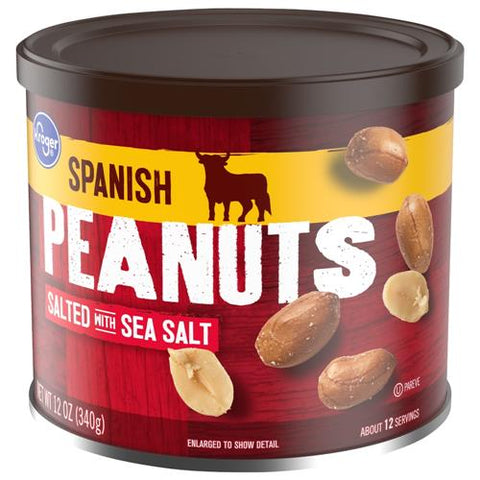 Kroger Spanish Sea Salted Peanuts 12 oz
