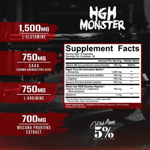 5% Nutrition HGH Monster 180 Capsules