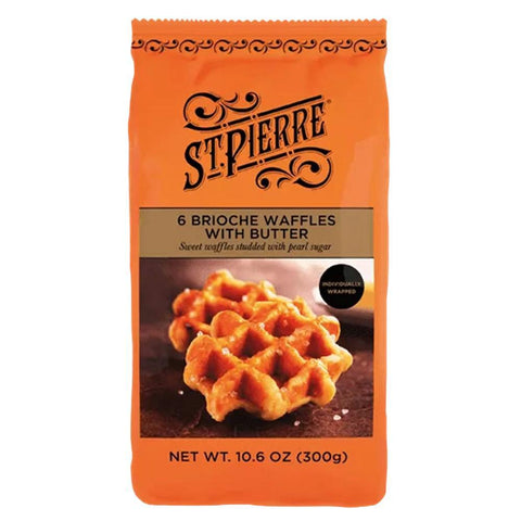 Brioche Pearl Sugar Belgian Waffles 6CT St. Pierre