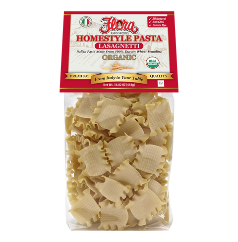 Organic Homestyle Lasagnetti Pasta 16.02 oz Flora Organic