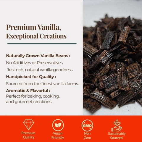 Premium Vanilla Cuts Grade B Whole Vanilla Beans 1 lb