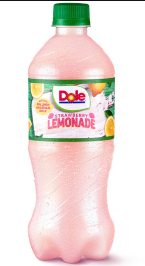 Dole Strawberry Lemonade 20 oz Soda Bottles (Pack of 24)
