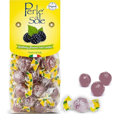 Perle di Sole Blackberry Drops — Fizzy Filled Italian Hard Candy