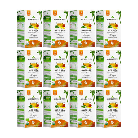 Organic Moringa Tea - Mango - Caffeine-Free Herbal Tea