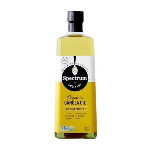 Organic Canola Oil Neutral Flavor Cooking Oil Spectrum Naturals 16OZ