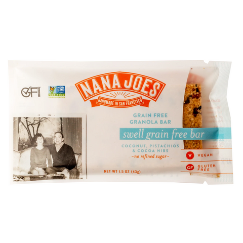 Coconut Pistachios Cocoa Nibs Grain-Free Granola Bar Nana Joes