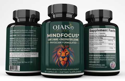 Lion’s Mane and Phosphatidylserine Cognitive Support Supplement Ojais Wellness