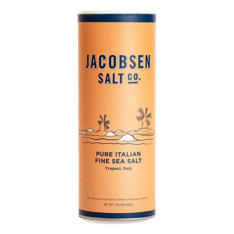 Pure Italian Fine Sea Salt Trapani Tube 1.8LB Jacobsen Salt Co