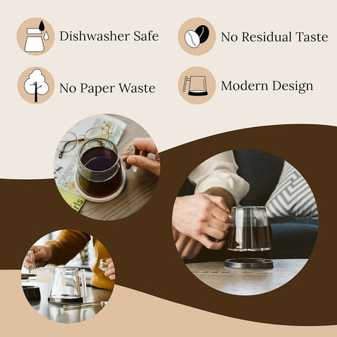 Pure Over Signature Mug Borosilicate Glass Mug - 4 Mugs