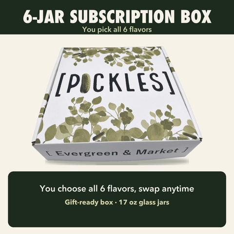 6-Jar Box Subscription Handpicked Flavors PICKLES
