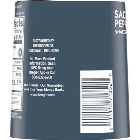 Kroger Salt & Pepper Shakers 5 oz