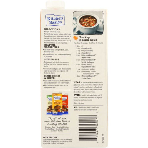 Original Turkey Stock 32 oz Cooking Stock Kitchen Basics