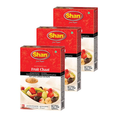 Shan Fruit Chaat Seasoning Mix 1.76 Oz (50G) - Spice Powder For Tasty And Spicy Garnish For Fruits Salad - Suitable For Vegetari