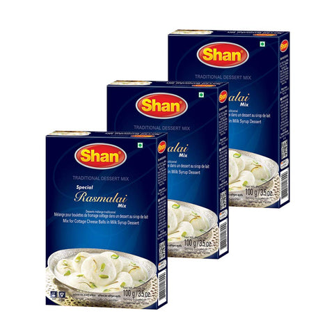 Shan Special Rasmalai Traditional Dessert Mix 3.53 Oz (100G) - Powder For Cottage Cheese Balls In Milk Syrup - Suitable For Vege