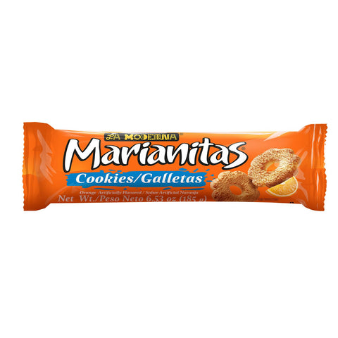 La Moderna, Marianitas Naranja, Orange Cookies, Galletas, Snacks Deliciosos Y Dulces, 6.53 Oz, Pack De 20