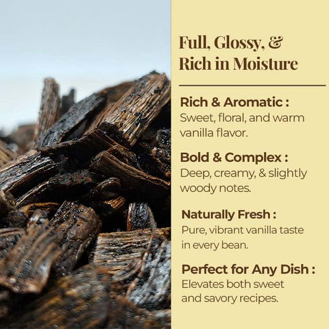 Premium Vanilla Cuts Grade B Whole Vanilla Beans 1 lb