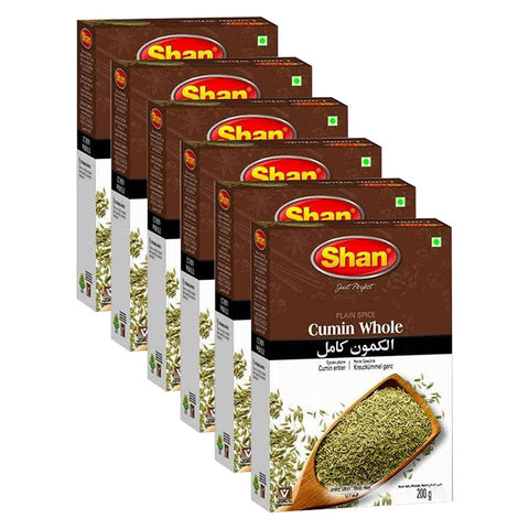 Shan Cumin Whole 7.05 oz (200g) - No Preservative and Artificial Food Colour - Authentic and Pure Spices - Halal and Suitable fo