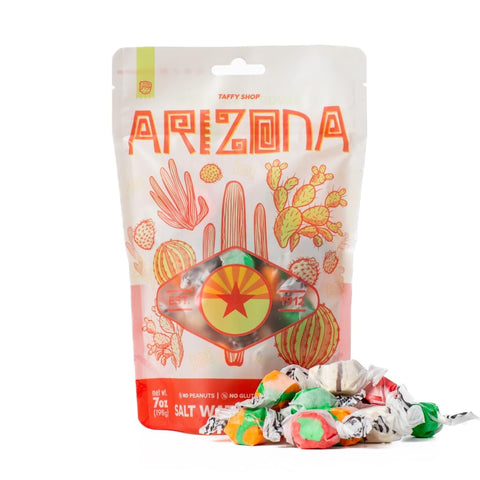 Taffy Shop Arizona Favorites, Salt Water Taffy - Gourmet Soft Chewy Candy, Variety Pack, Bulk Sweet Snack, Fresh Gift & Gluten-F