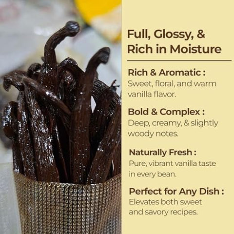 Premium Whole Ugandan Vanilla Beans Grade A for Making Vanilla Extract NY Vanilla
