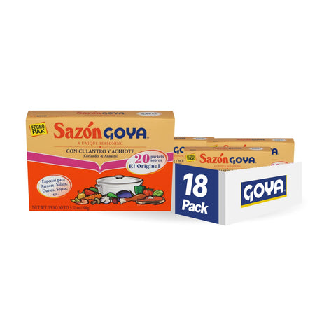 Goya Foods Saz  N Seasoning With Coriander & Annatto, 3.52 Ounce (Pack Of 18)