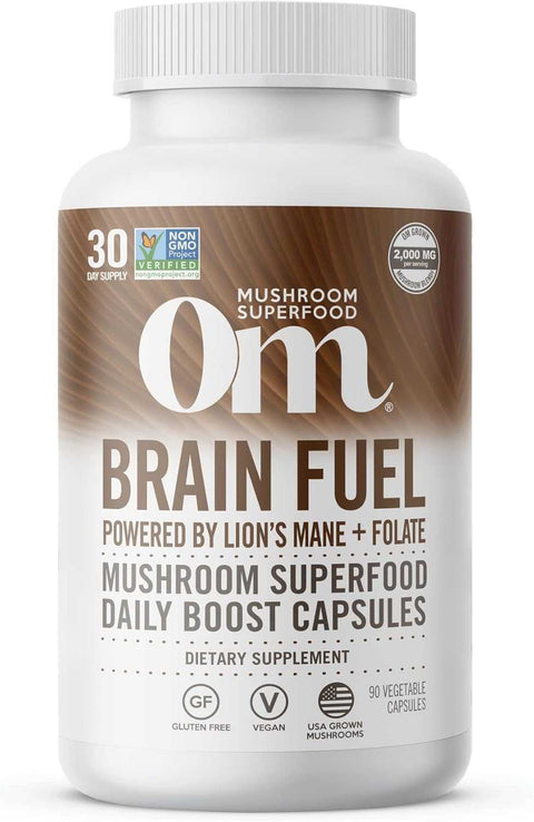 Organic Lion’s Mane Brain Fuel Mushroom Supplement 90 vc OM