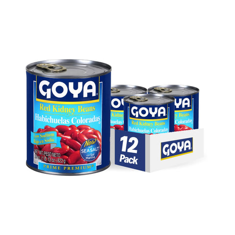 Goya Foods Low Sodium Red Kidney Beans, 29 Ounce (Pack Of 12)