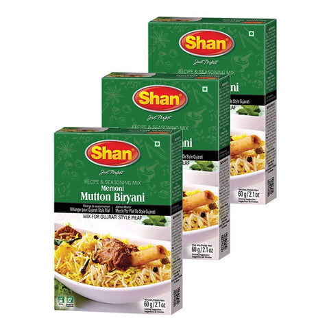 Shan Biryani Masala Spice Mix - Gujarati Style for Mutton Pilaf - 2.11 oz (Pack of 3)