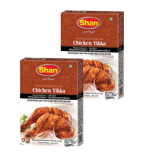 Shan - Chicken Tikka Seasoning Mix (50G) - Seasoning Packets For Tikka Masala (Pack Of 2)