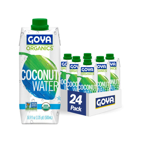 Goya Foods Organic Coconut Water  100% Pure  16.9 Fl Oz (Pack of 24)