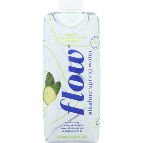 Cucumber Mint Alkaline Spring Water 16.9 fl oz FLOW WATER