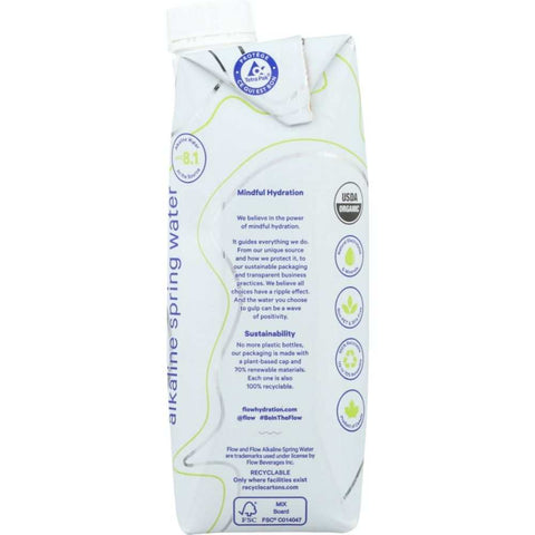 Cucumber Mint Alkaline Spring Water 16.9 fl oz FLOW WATER