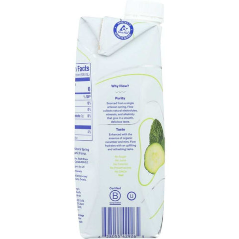 Cucumber Mint Alkaline Spring Water 16.9 fl oz FLOW WATER