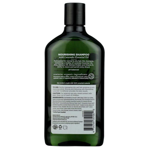 Shampoo Nourishing Lavender Hair Care 11 oz AVALON ORGANICS