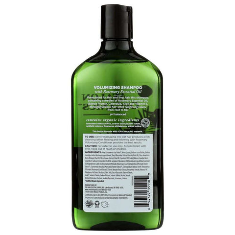 Shampoo Volumizing Rosemary Hair Care 11 oz Avalon Organics
