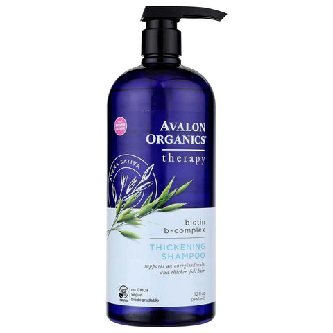 Thickening Biotin B-complex Therapy Shampoo Paraben Free 32 oz Avalon Organics