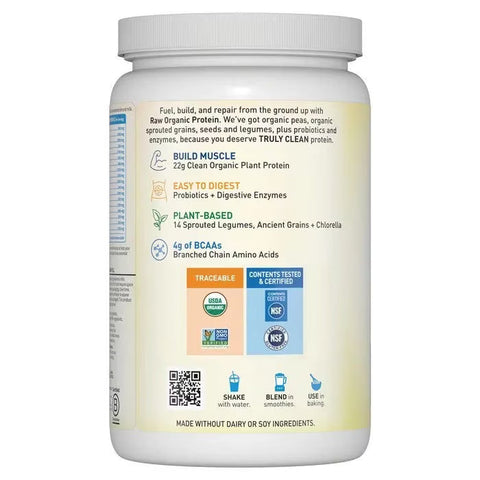 Garden of Life Raw Organic Protein Plant Bases - Vanilla