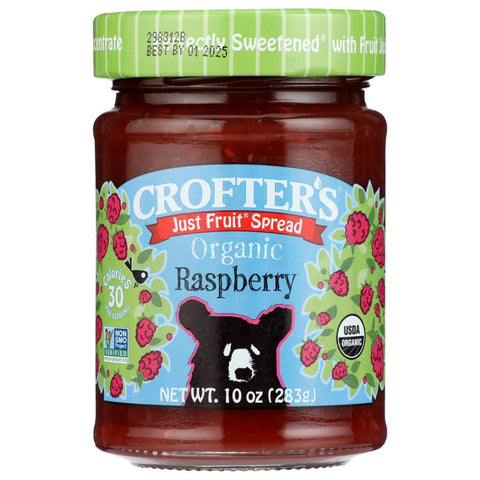 Organic Raspberry Fruit Spread 10 oz CROFTERS