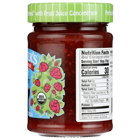 Organic Raspberry Fruit Spread 10 oz CROFTERS