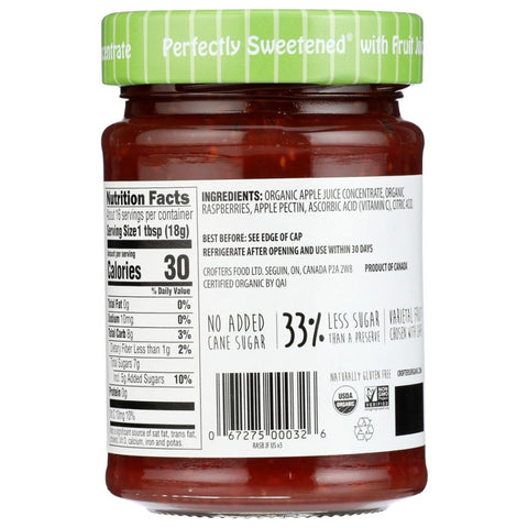 Organic Raspberry Fruit Spread 10 oz CROFTERS