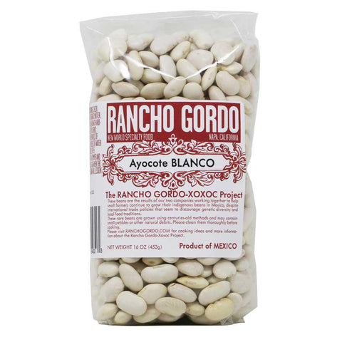Ayocote Blanco White Beans Heirloom Beans Rancho Gordo