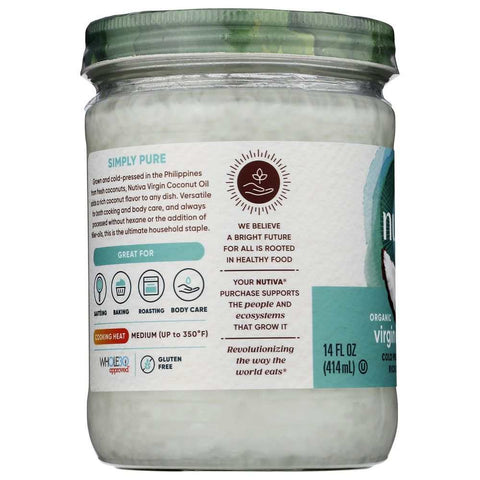 Organic Extra Virgin Coconut Oil 14 oz Superfood NUTIVA