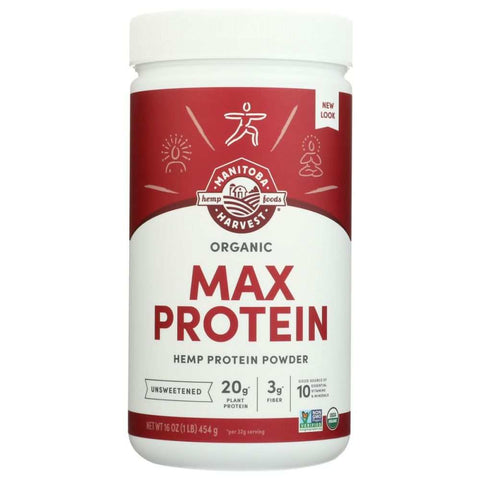 Hemp Yeah! Max Protein Unsweetened Plant-Based Protein Powder Manitoba Harvest