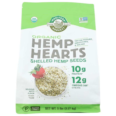 Organic Raw Shelled Hemp Seed 5lb Nutrient Superfood MANITOBA HARVEST