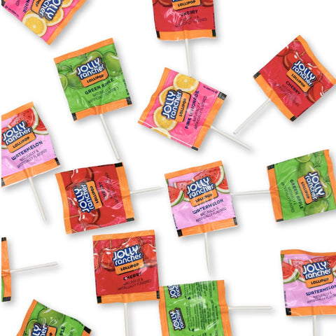 Jolly Rancher Bold Fruity Assorted Flat Lollipops Bulk Value Bag