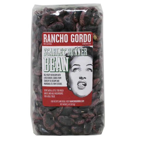 Scarlet Runner Big Beefy Heirloom Beans 16OZ Rancho Gordo