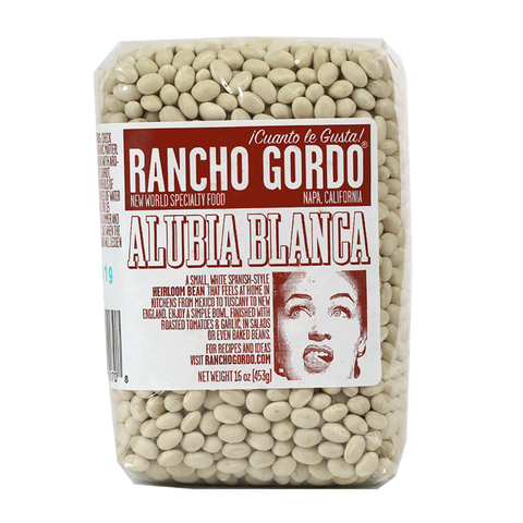 Alubia Blanca Small Spanish Heirloom Beans Rancho Gordo 16OZ