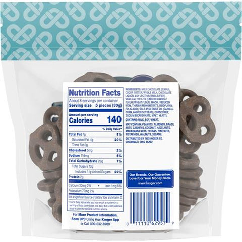 Kroger Chocolate Covered Pretzels 8 oz