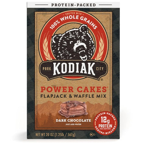 Power Cakes Dark Chocolate Flapjack Mix 18 oz KODIAK