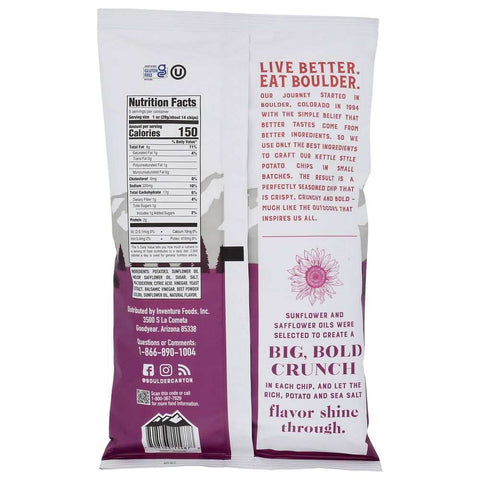 Red Wine Vinegar Kettle Cooked Potato Chips BOULDER CANYON 5 oz
