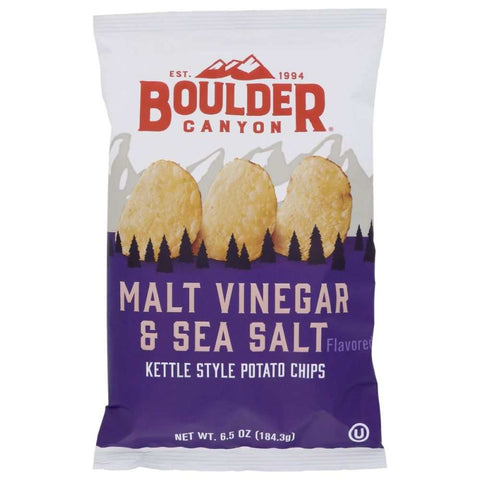 Malt Vinegar & Sea Salt Kettle Chips 6.5 oz Boulder Canyon